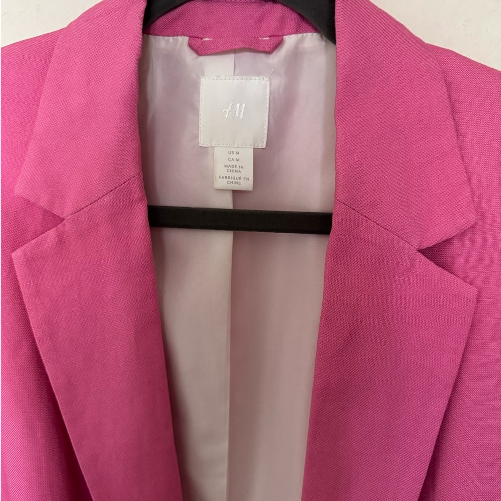 H&M Pink Single-Button Blazer - Picture 3 of 6
